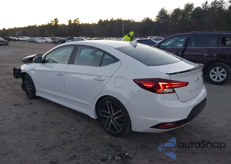2019 Hyundai Elantra Sport из США, поврежденный, VIN KMHD04LB6KU835954